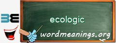 WordMeaning blackboard for ecologic